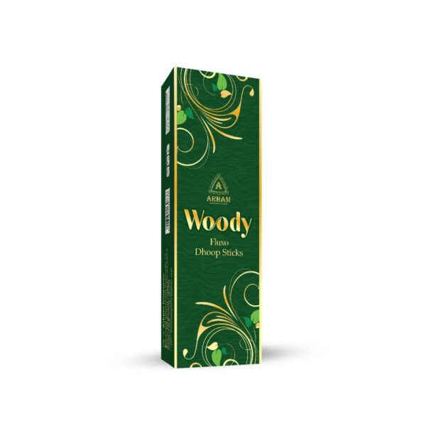 Woody Fluxo Dhoop Sticks – 50gm Premium Masala by Arham Fragrance